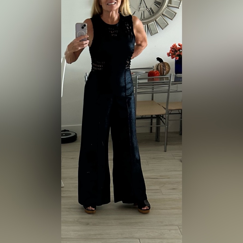 Designer Leather Jumpsuit NWT